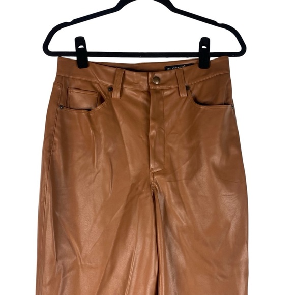 Blank NYC Baxter Ribcage Straight Leg Vegan Faux Leather Pants 29 Carmel Tan - Picture 3 of 13